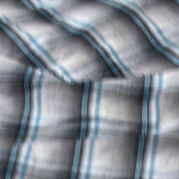 Wrangler 2XL black gray turquoise plaid pearl snap western shirt - Picture 9 of 10